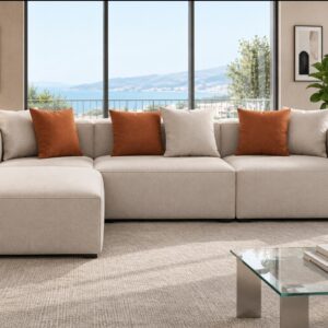 Canapé modulable en L — 3 × 2 m